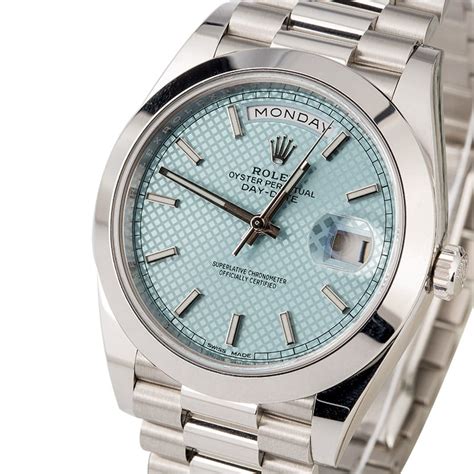 Rolex President 228206 Ice Blue Dial Platinum 